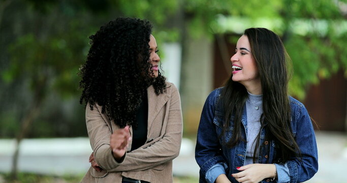 Two Fun Women Laughing Together, Spontaneous Girl Laugh