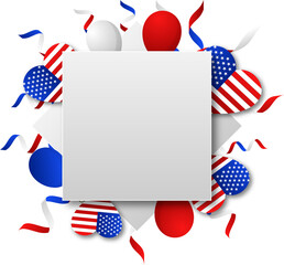 Obraz premium american independence day cartoon illustration