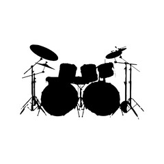 Drum icon. Simple style music festival ticket poster background symbol. Drum brand logo design element. Drum t-shirt printing. vector for sticker.