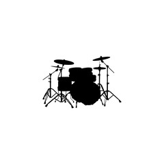 Drum icon. Simple style music festival ticket poster background symbol. Drum brand logo design element. Drum t-shirt printing. vector for sticker.