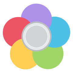 Business infographic with 5 options, steps or processes.