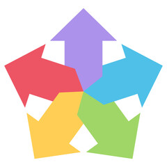 Business infographic with 5 options, steps or processes.