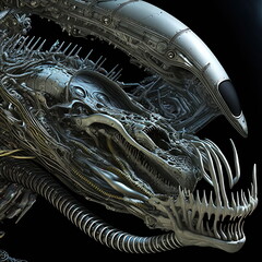 Alien head  fictitious generative AI artwork