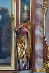 Fototapeta premium Saint Nicholas, the altar of Saint Blaise in the Chapel of Our Lady of the Snow in Risvica, Croatia