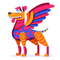 Vector Cute Colorful Cartoon Alebrije
