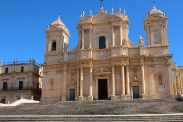 baroque cathedral in noto in sicily (italy)