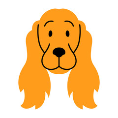 Vector Cute Dog Icon Illustration