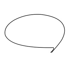 One Line Speech Bubble