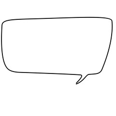 One Line Speech Bubble