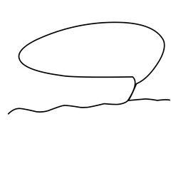 One Line Speech Bubble