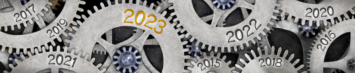 Metal Wheels with New Year 2023