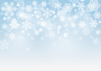 Vector light blue snowflake background - 552083139