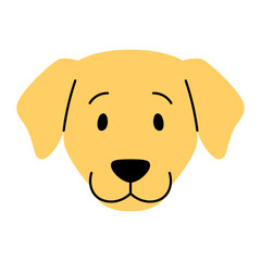 Vector Cute Dog Icon Illustration