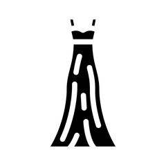 empire wedding dress glyph icon vector. empire wedding dress sign. isolated symbol illustration