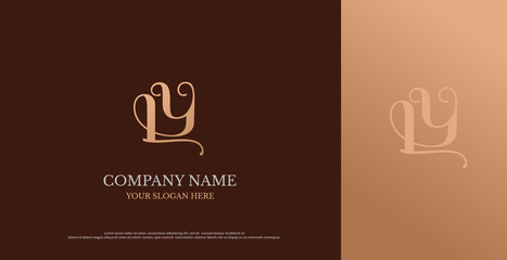 Initial LY Logo Design Vector 