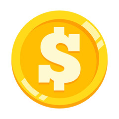 Obraz premium Vector image of coins. A design element for a website, applications, social networks. The concept of investments, business, profit and income.