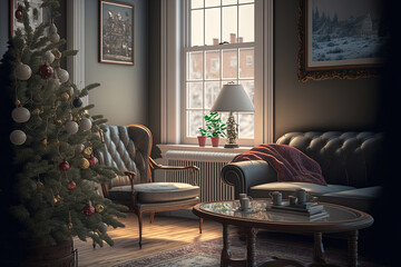 living room with christmas tree,living room interior,luxury living room