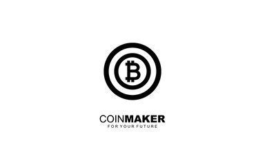 O logo BITCOIN for identity. CRYPTO CURRENCY template vector illustration for your brand.