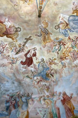 Assumption of Mary, fresco in the parish church of Our Lady of Snow in Kutina, Croatia