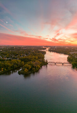 Autumn in Quebec, Canada, aerial view	