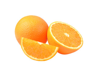 Orange fruit. Orange sliced on transparent png