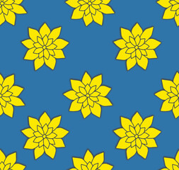 Fototapeta na wymiar illustration of seamless pattern unusual flower. Print for printing on napkins, textiles, clothes, dresses and skirts. Sketchbook cover and wrapping paper for gifts.