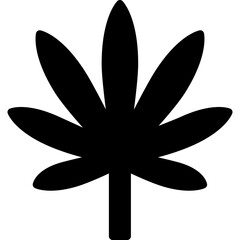 Cannabis drug marijuana tobacco cannabinoids herb herbal  glyph solid icon