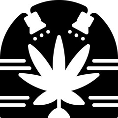 Cannabis Farm drug marijuana tobacco cannabinoids herb herbal  glyph solid icon