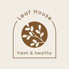 Vector templates of abstract green leaf logo designs - for medical, yoga, spa classes, beauty. Circles made with Vector leave