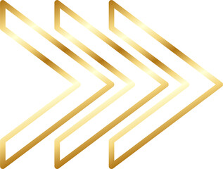 Gold Arrow Head Design Element