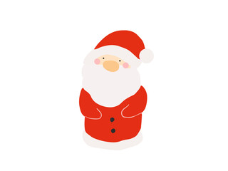 かわいいサンタクロース　シンプルイラスト