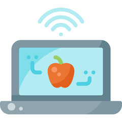 smart farm organic nature field garden ranch plant  flat icon