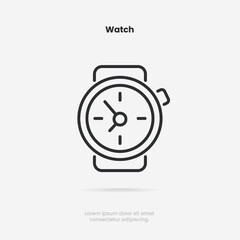 3d time and clock icon. Clock icon in trendy flat and line style isolated on background. Icons for date, time, era, duration, period, span, hour, minute, watch, timer, time keeper.