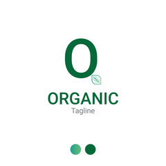 Q letter Organic leaf logo design template