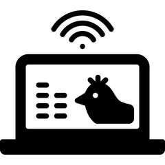 smart farm organic nature field garden ranch plant  glyph solid icon