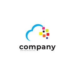 cloud logo designs template, tech logo designs concept