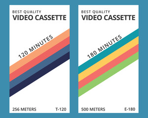 two vhs cassette covers templates