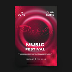Modern Elegant Music festival poster post EPS template