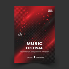 Modern Elegant Music festival poster post EPS template