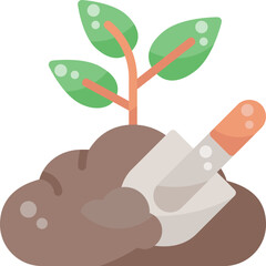 Planting organic nature field garden ranch plant farming farm  flat icon