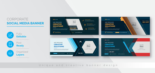 Facebook Banner | Facebook Cover | Social Media Post Design | Easy To Customize
