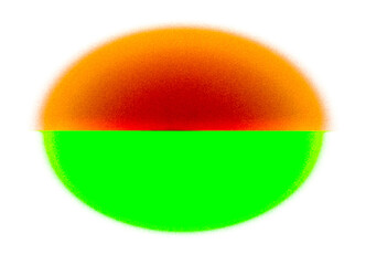 circle divided into two equal parts colored, section one hundred and eighty degrees vector