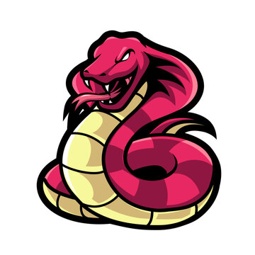 recommend clip art: vector of cobra snake mascot ready to attac