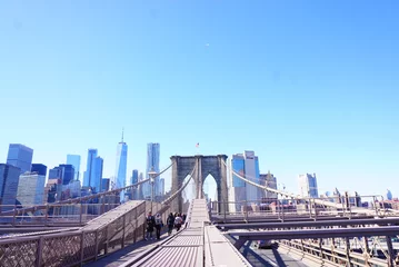 Foto op Plexiglas ニューヨークシティーのブルックリン橋 © RIE