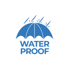 Water proof logo vector illustration isolated on white background