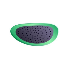 Detangling hair brush bottom view. Vector illustration of hairbrush for hair care. Cartoon grooming equipment of hairdresser isolated on white background. Barbershop, beauty concept