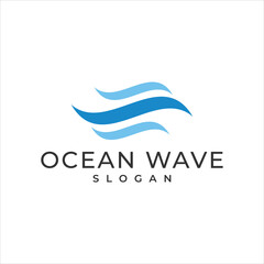 water wave logo template vector - Vector
