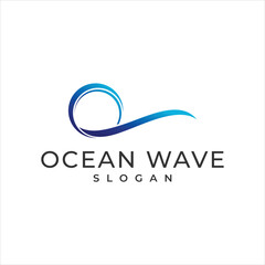 water wave logo template vector - Vector
