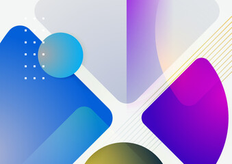 Abstract colorful geometric vector gradient background
