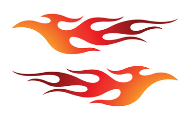 Racing flame car sticker tribal fire flame car decal fire tattoo vector art for car sides and motorcycle tanks